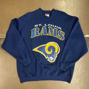 Vintage 90s St. Louis Rams NFL Football Crewneck Sweatshirt Retro Graphic